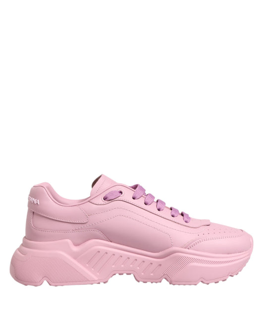 Dolce & Gabbana Men's Low Top Calfskin Leather Sneakers - Pink