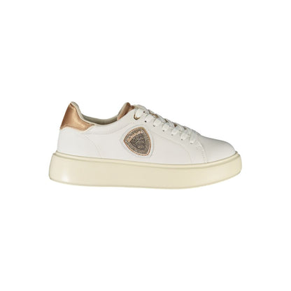 Sneakers by Blauer for women in polyester polyethylene leather bronze & white features a sumptuous design, perfectly showcasing the sumptuous casual style of this Women's Casual Polyester Polyethylene Leather Sneakers.
