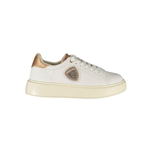 Sneakers by Blauer for women in polyester polyethylene leather bronze & white features a sumptuous design, perfectly showcasing the sumptuous casual style of this Women's Casual Polyester Polyethylene Leather Sneakers.