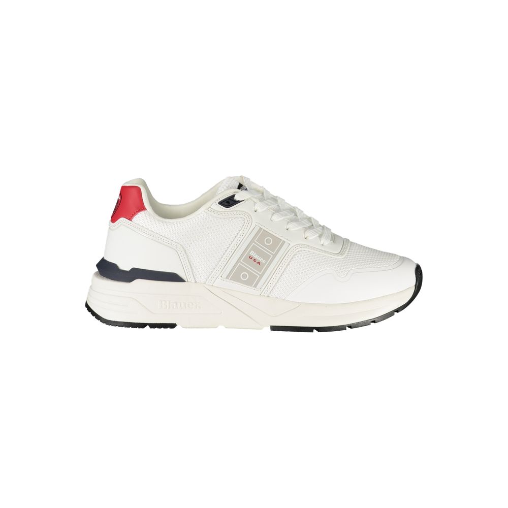 Sneakers by Blauer for men in polyester & polyethylene white features a sumptuous design, perfectly showcasing the sumptuous fashion style of this Men's Fashion Polyester & Polyethylene Sneakers.