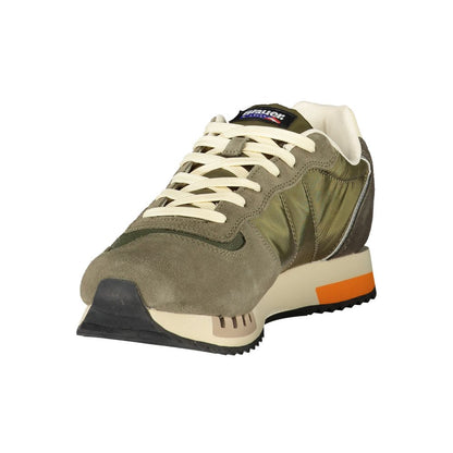 Blauer Men's Athletic Polyester Polyurethane Leather Sneakers - Green Print