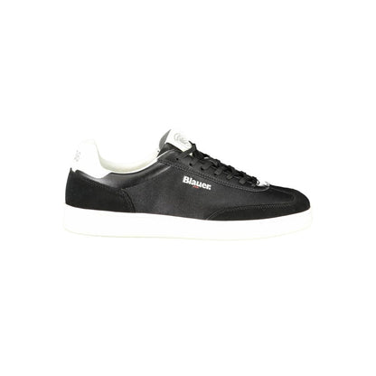 Sneakers by Blauer for men in polyester polyethylene leather black & white features a sumptuous design, perfectly showcasing the sumptuous low-top style of this Men's Low-Top Polyester Polyethylene Leather Sneakers.