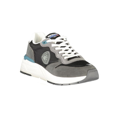 Sneakers by Blauer for men in polyester polyethylene leather black features a sumptuous design, perfectly showcasing the sumptuous fashion style of this Men's Fashion Polyester Polyethylene Leather Sneakers.