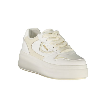 Sneakers by Blauer for women in polyester polyethylene leather white features an sumptuous design from the Women's Fashion Polyester Polyethylene Leather Sneakers collection, highlighting a sumptuous fashion style for a premium, high-fashion look.