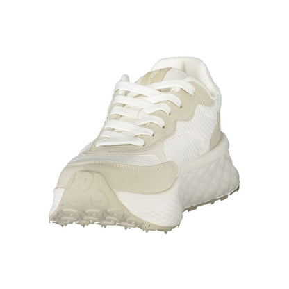 Sneakers by Blauer for women in polyester & polyurethane blue & white features an opulent silhouette from the Women's Chunky Polyester & Polyurethane Sneakers collection, showcasing a signature chunky style with an opulent finish.
