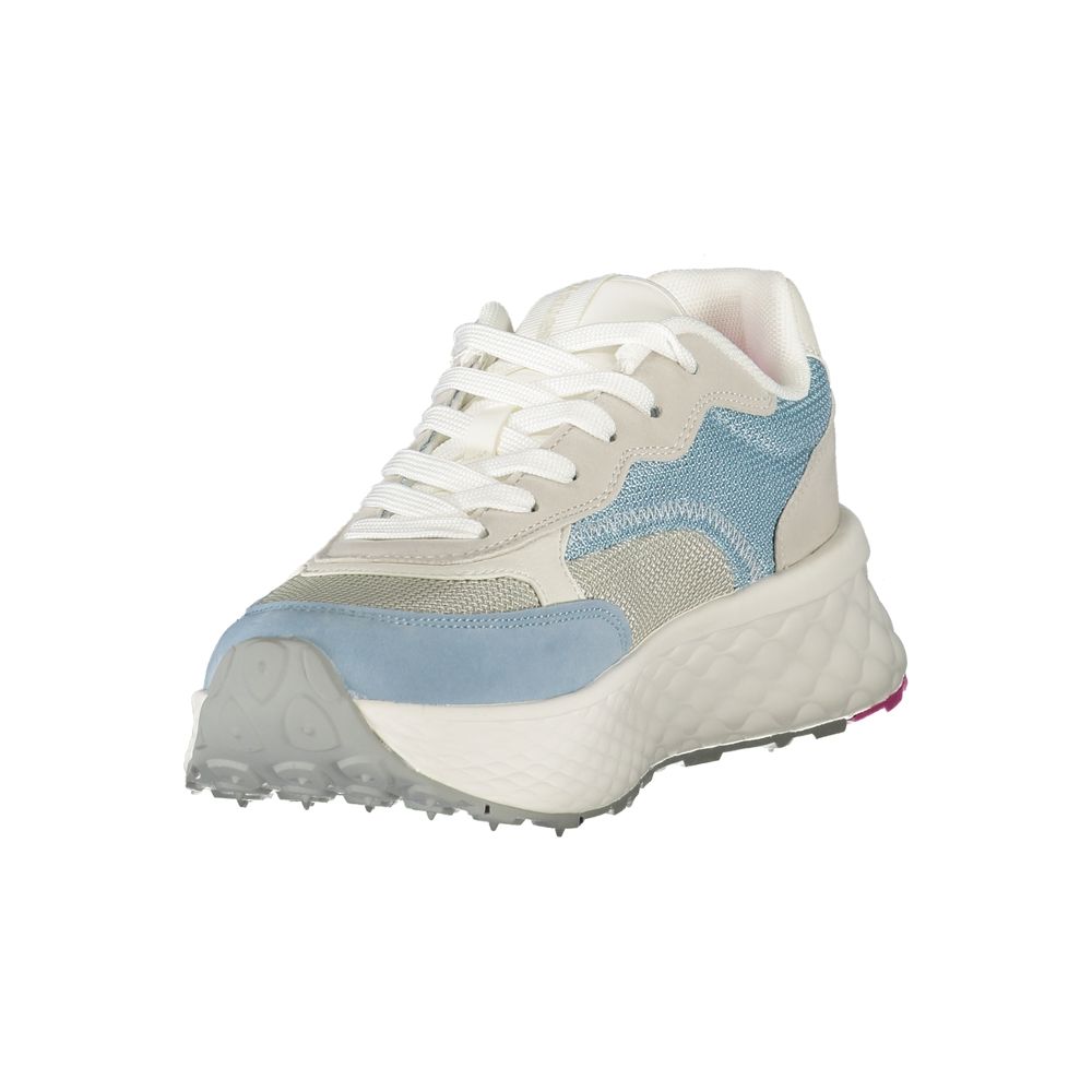 Sneakers by Blauer for women in polyester & polyurethane azzurro, fuchsia & white features a sumptuous design, perfectly showcasing the sumptuous chunky style of this Crisp Women's Chunky Polyester & Polyurethane Sneakers.