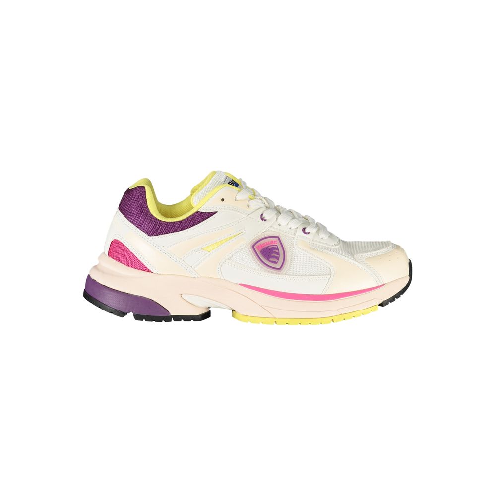 Athletic Sneakers Blauer women polyester & polyurethane pink, purple, white, yellow & print featuring a avant-garde Women's Athletic Polyester & Polyurethane Sneakers design with a avant-garde athletic style for a refined finish.