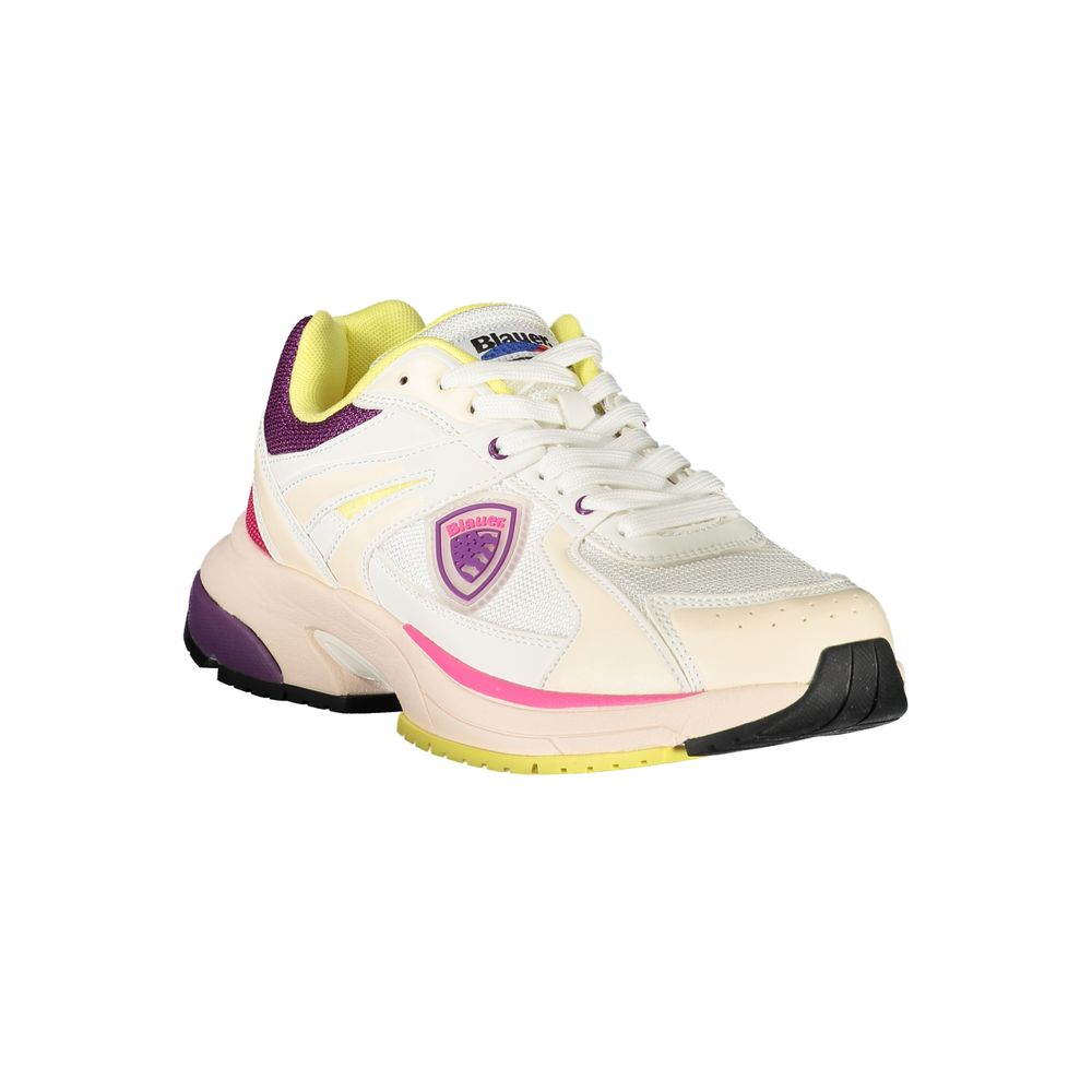 Athletic Sneakers Blauer women polyester & polyurethane pink, purple, white, yellow & print featuring a avant-garde Women's Athletic Polyester & Polyurethane Sneakers design with a avant-garde athletic style for a refined finish.