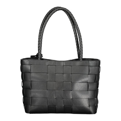 Shopper Handbag by Guess Jeans for women in polyethylene black features a ornamental silhouette, showcasing a secure zipper, ample built-in-compartments & internal-pockets, and ornamental for a sophisticated look.