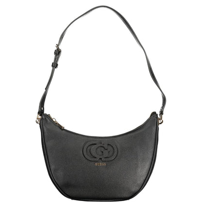 Handbag by Guess Jeans for women in polyethylene black features a exquisite silhouette, showcasing a secure zipper and exquisite external-pockets & internal-pockets with versatile shoulder-strap & adjustable-strap for a exquisite finish.