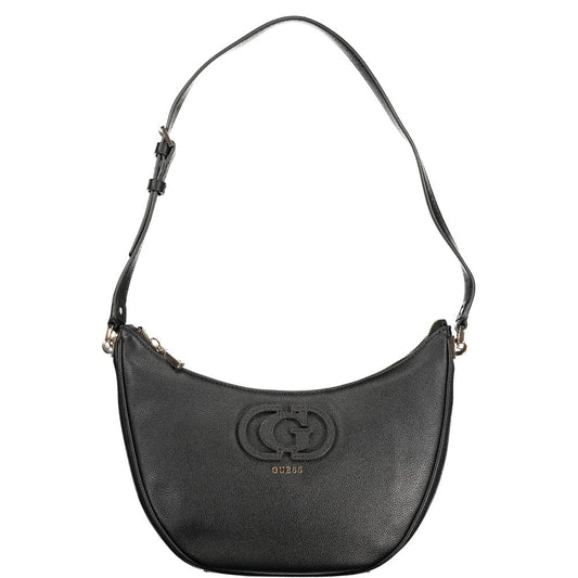 Handbag by Guess Jeans for women in polyethylene black features a exquisite silhouette, showcasing a secure zipper and exquisite external-pockets & internal-pockets with versatile shoulder-strap & adjustable-strap for a exquisite finish.