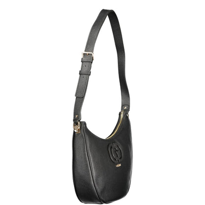 This Handbag by Guess Jeans for women in polyethylene and black presents a sculptural silhouette featuring a secure zipper, ample external-pockets & internal-pockets, and versatile shoulder-strap & adjustable-strap for a sculptural finish.