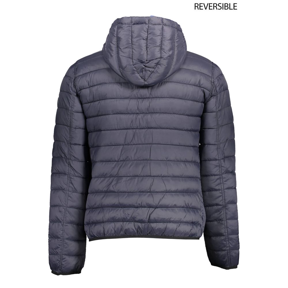 Jacket by U.S. POLO ASSN. for men in nylon navy features a smart silhouette, perfectly accentuated by its unique and functional pockets for a smart finish.