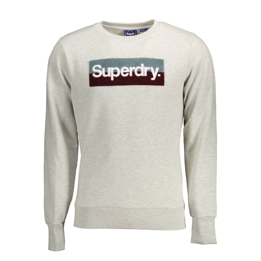 Sweatshirt Sweater by Superdry for men in cotton gray showcases an masterful silhouette, artfully detailed with a masterful round neckline and for a sophisticated, premium finish.
