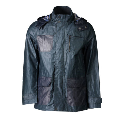 Hooded Jacket by Geox for men in polyester green showcases a enveloping silhouette, artfully detailed with a enveloping hooded neckline and premium pockets & hooded for a truly enveloping finish.