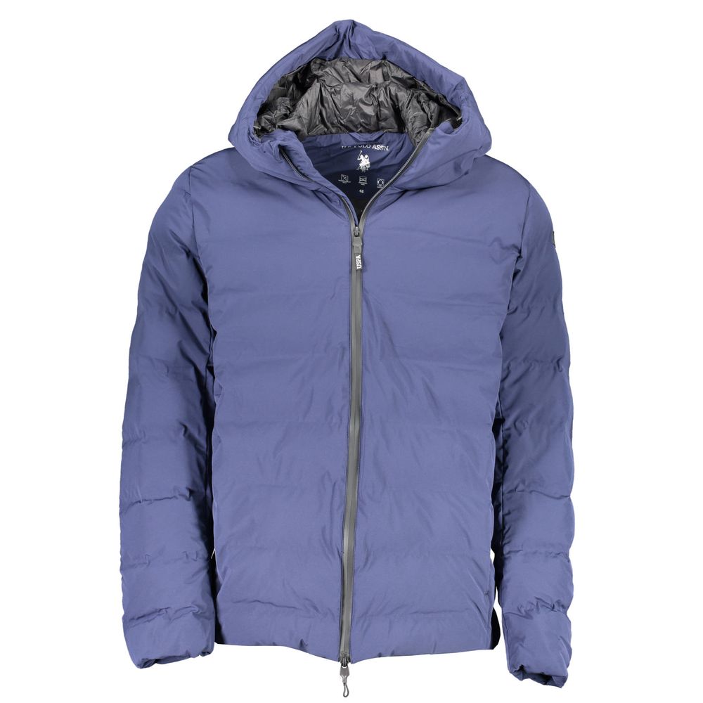 Hooded Jacket by U.S. POLO ASSN. for men in elastane blue presents a impeccable silhouette, showcasing distinct pockets & hooded and a impeccable hooded neckline for a sophisticated finish.
