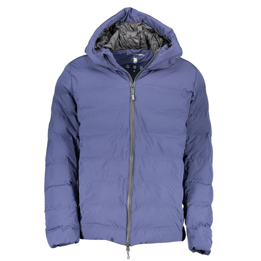 Hooded Jacket by U.S. POLO ASSN. for men in elastane blue presents a impeccable silhouette, showcasing distinct pockets & hooded and a impeccable hooded neckline for a sophisticated finish.