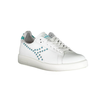Sneakers by Diadora for women in fabric white presents a sumptuous silhouette from the Women's Fashion Fabric Sneakers collection, showcasing a sumptuous fashion style for an elevated aesthetic.