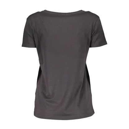 T-Shirt by Scervino Street for women in cotton black features an edgy silhouette, meticulously detailed with a sophisticated and for a truly edgy finish.