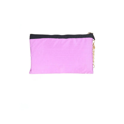 Handbag by Patrizia Pepe for women in silk purple features a refined silhouette, showcasing a secure zipper, organized , and versatile for a refined finish.