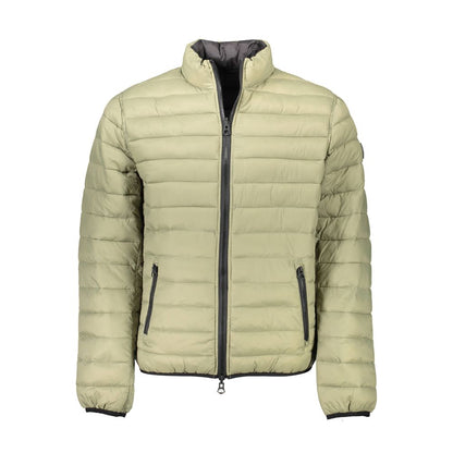 Jacket by U.S. POLO ASSN. for men in nylon green presents a impeccable silhouette, showcasing distinct pockets and a impeccable for a sophisticated finish.
