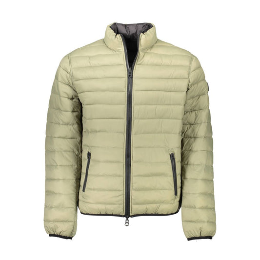 Jacket by U.S. POLO ASSN. for men in nylon green presents a impeccable silhouette, showcasing distinct pockets and a impeccable for a sophisticated finish.