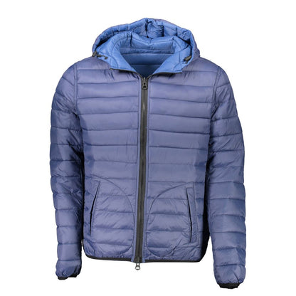 Hooded Jacket by U.S. POLO ASSN. for men in nylon blue showcases a contemporary silhouette, detailed with a contemporary and premium pockets & hooded for a sophisticated finish.
