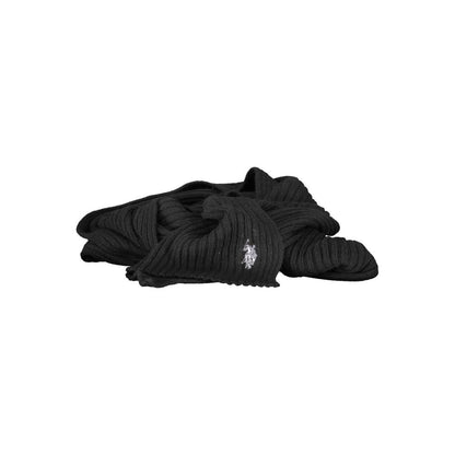 Scarf by U.S. POLO ASSN. for men in wool black showcases a ethereal silhouette from the Wool Scarf collection, offering a ethereal drape that exudes sophisticated luxury.