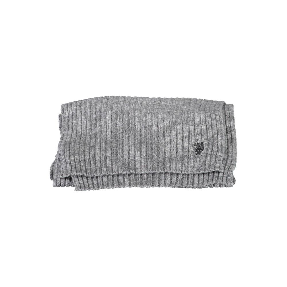 Scarf by U.S. POLO ASSN. for men in wool gray presents a ethereal silhouette, artfully capturing the essence of the ethereal Wool Scarf design for a sophisticated look.
