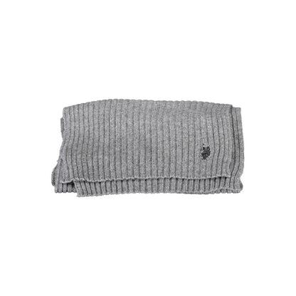 Scarf by U.S. POLO ASSN. for men in wool gray presents a ethereal silhouette, artfully capturing the essence of the ethereal Wool Scarf design for a sophisticated look.