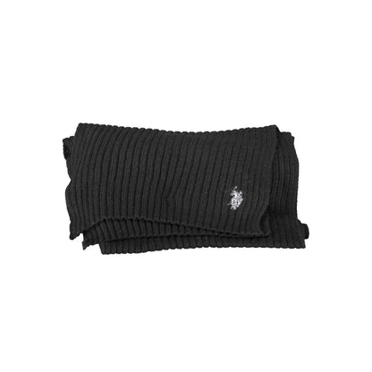 Scarf by U.S. POLO ASSN. for men in wool black showcases a ethereal silhouette from the Wool Scarf collection, offering a ethereal drape that exudes sophisticated luxury.