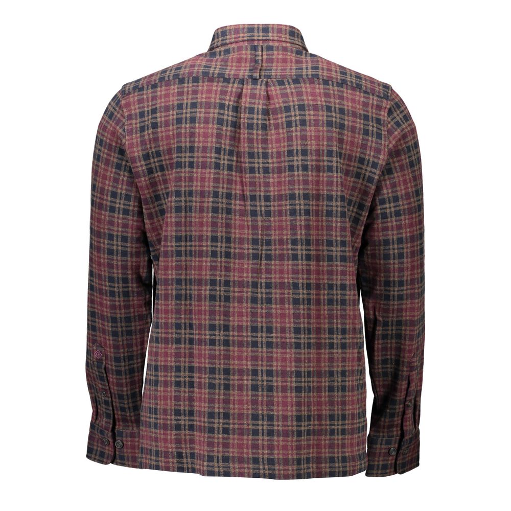 Shirt by Gant for men in cotton brown showcases a sharp silhouette, elegantly detailed with a sharp and sharp .
