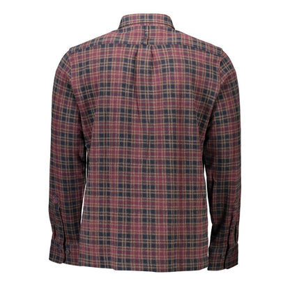 Shirt by Gant for men in cotton brown showcases a sharp silhouette, elegantly detailed with a sharp and sharp .