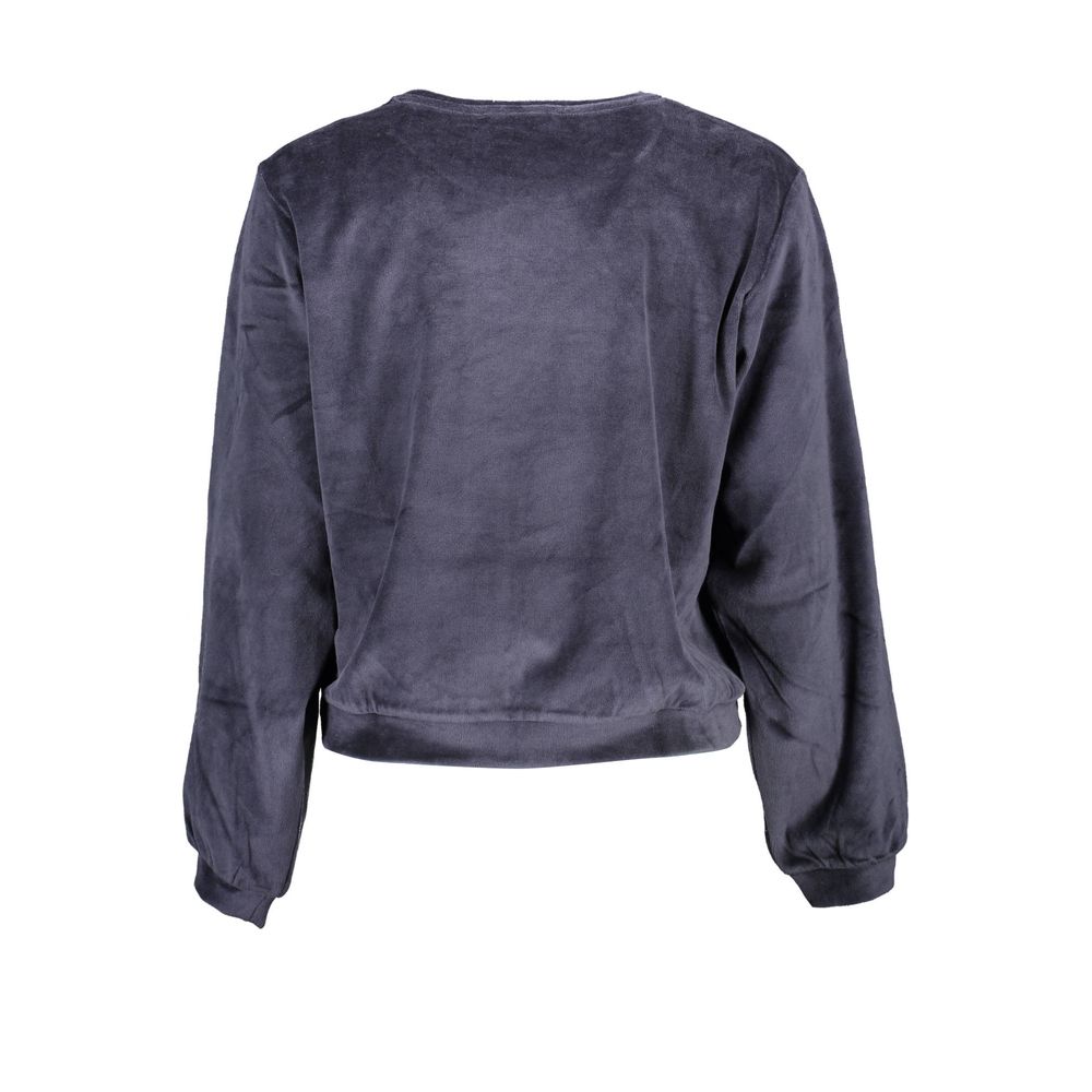 Sweater by Desigual for women in cotton blue showcases a downtown chic silhouette, artfully finished with a downtown chic round neckline and for a sophisticated, high-end look.