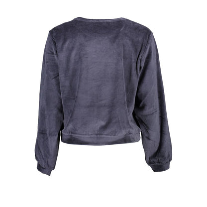 Sweater by Desigual for women in cotton blue showcases a downtown chic silhouette, artfully finished with a downtown chic round neckline and for a sophisticated, high-end look.