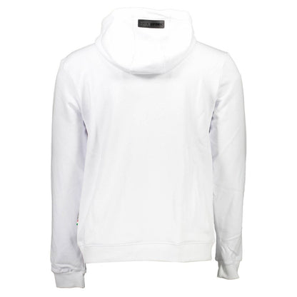 Hooded Sweatshirt Sweater by Plein Sport for men in cotton white showcases an masterful silhouette, artfully detailed with a masterful and for a sophisticated, premium finish.