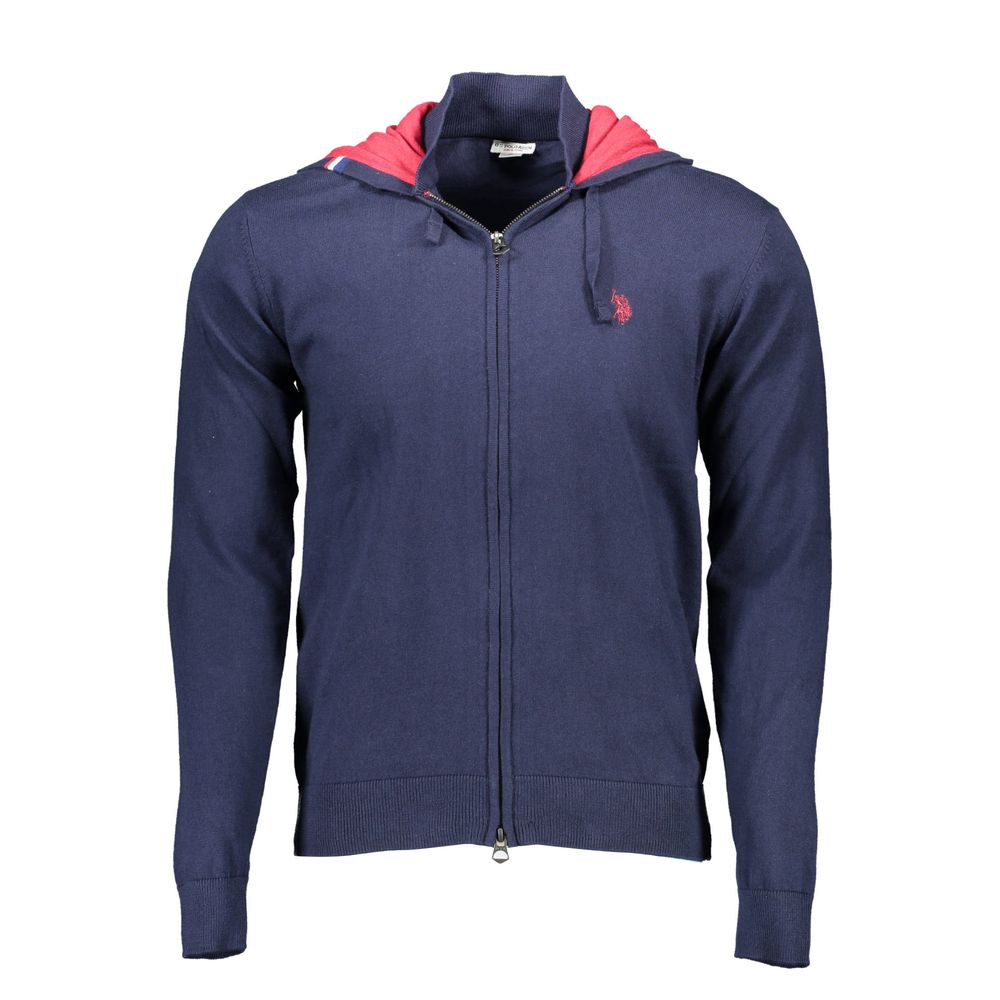 Hooded Sweater by U.S. POLO ASSN. for men in cotton blue showcases an masterful silhouette, artfully detailed with a masterful hooded neckline and for a sophisticated, premium finish.