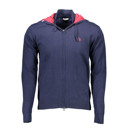Hooded Sweater by U.S. POLO ASSN. for men in cotton blue showcases an masterful silhouette, artfully detailed with a masterful hooded neckline and for a sophisticated, premium finish.
