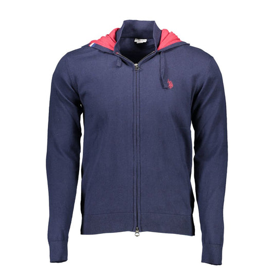 Hooded Sweater by U.S. POLO ASSN. for men in cotton blue showcases an masterful silhouette, artfully detailed with a masterful hooded neckline and for a sophisticated, premium finish.
