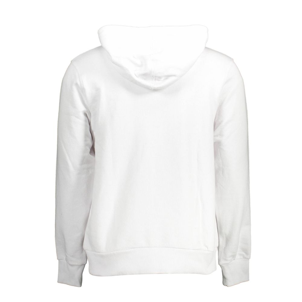 Hooded Sweatshirt Sweater by Cavalli Class for men in cotton white features an tactile silhouette, showcasing a sophisticated and tactile for a refined finish.