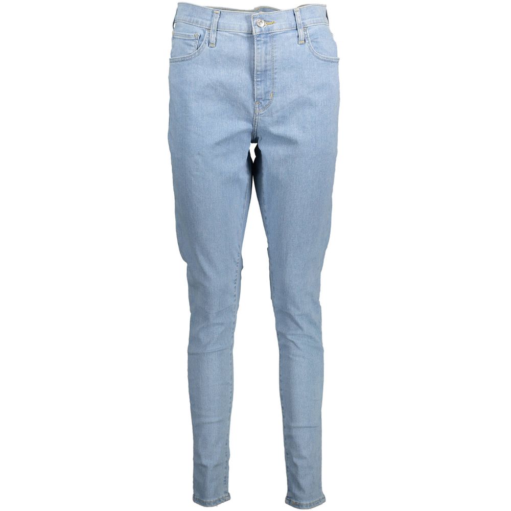 Pants by Levi's for women in cotton blue features an understated silhouette, showcasing a sophisticated skinny and long with a refined for an understated, polished aesthetic.