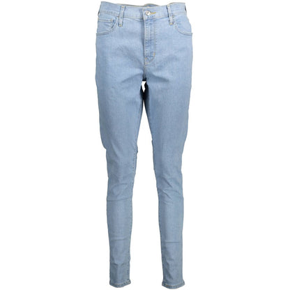 Pants by Levi's for women in cotton blue features an understated silhouette, showcasing a sophisticated skinny and long with a refined for an understated, polished aesthetic.