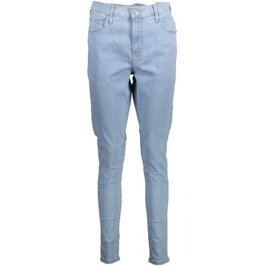 Pants by Levi's for women in cotton blue features an understated silhouette, showcasing a sophisticated skinny and long with a refined for an understated, polished aesthetic.