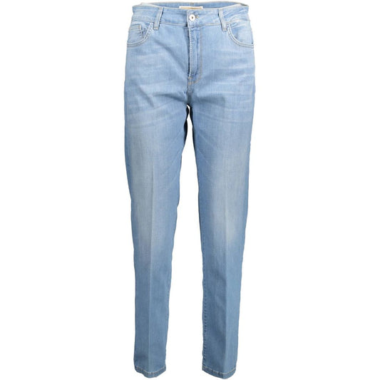 Pants by Kocca for women in cotton blue features a utilitarian with a utilitarian long and to create a sophisticated, premium look.