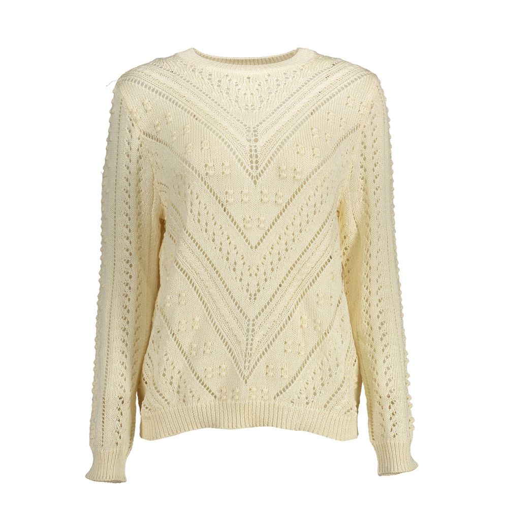 Sweater by Kocca for women in polyester white showcases an masterful silhouette, artfully detailed with a masterful crew neckline and for a sophisticated, premium finish.