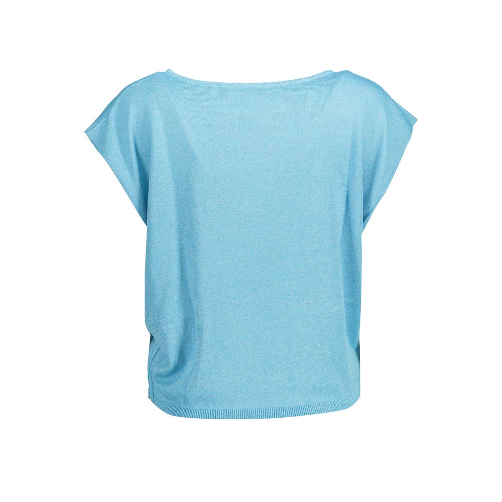 T-Shirt by Kocca for women in polyester blue features an edgy silhouette, meticulously detailed with a sophisticated and for a truly edgy finish.