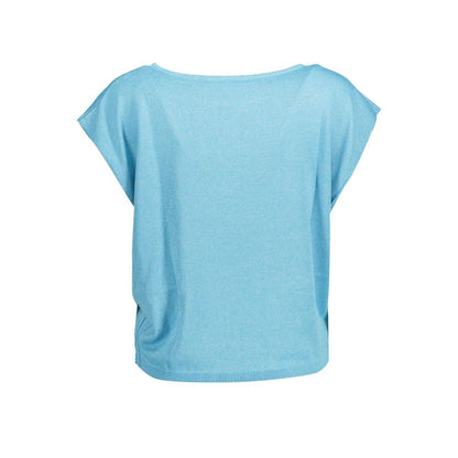 T-Shirt by Kocca for women in polyester blue features an edgy silhouette, meticulously detailed with a sophisticated and for a truly edgy finish.