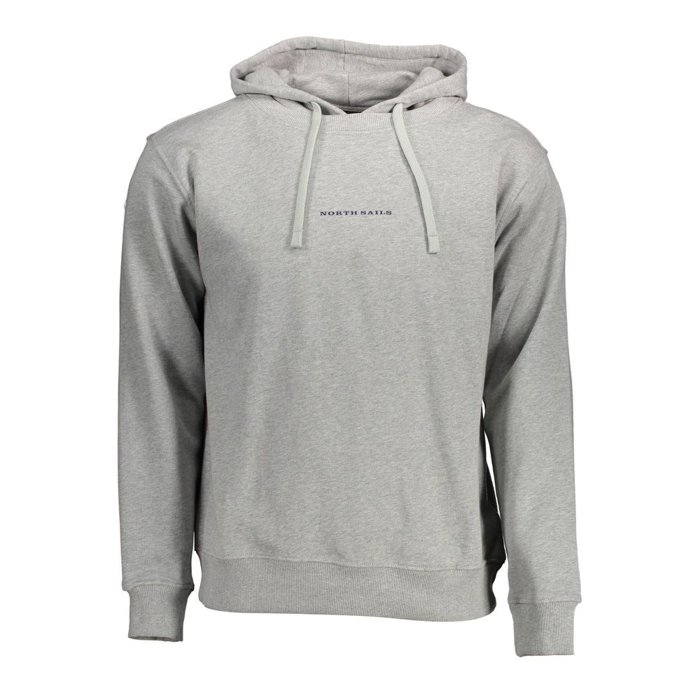 Hooded Sweatshirt Sweater by North Sails for men in cotton gray & natural features an polished silhouette, showcasing refined and a sophisticated hooded neckline for a truly polished finish.