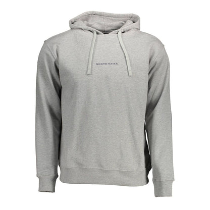 Hooded Sweatshirt Sweater by North Sails for men in cotton gray & natural features an polished silhouette, showcasing refined and a sophisticated hooded neckline for a truly polished finish.
