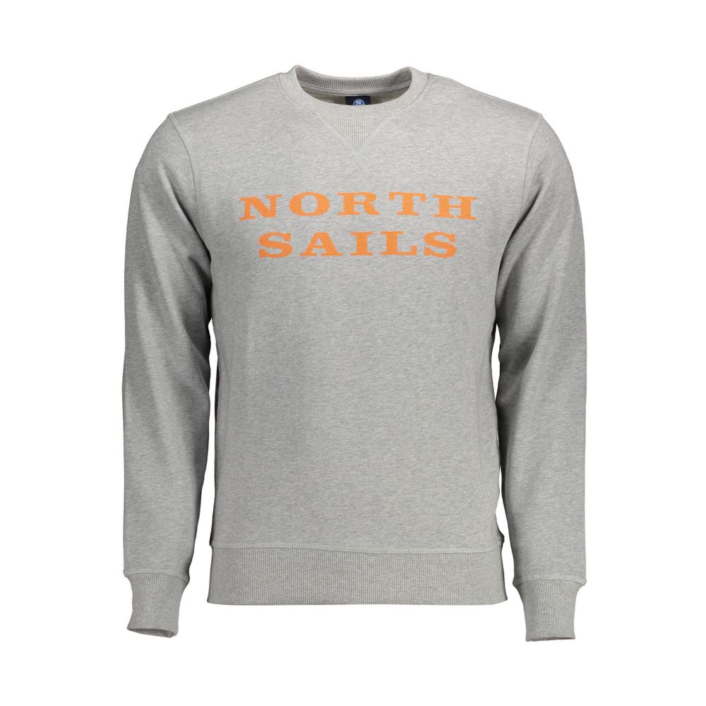 Sweatshirt Sweater by North Sails for men in cotton gray & natural showcases an masterful silhouette, artfully detailed with a masterful round neckline and for a sophisticated, premium finish.